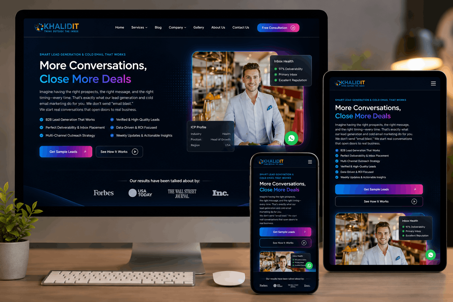 Khalid IT custom Laravel 11 business and digital marketing website